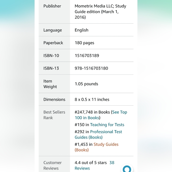 Mometrix Praxis II School Psychologist Study Guide - Picture 2 of 2